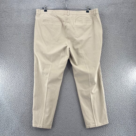 Chicos Jeans Womens 4 US 20 Plus Beige So Slimming Stretch Skinny Ankle Twill - Picture 3 of 12